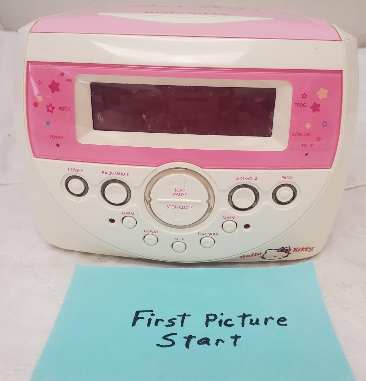 Hello Kitty KT2053 AM/FM Stereo CD Dual Alarm Clock Radio