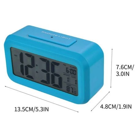 Hohaski Radio Alarm Clocks for Bedrooms Temperature Version Smart Clock, Silent Clock, Electronic Clock, Light Sensing Alarm Clock, Snoozy Student Smart Lcd Alarm Clock