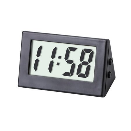 HPDL Jkapagzy 1PC Mini Small Car Desk Digital Clock Watch Gauges Mini Digital LCD Screen Travel Electronic Clock Home Office Desktop Clocks