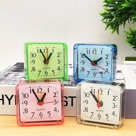 HPDL Small Alarm Clocks Beep Travel Office Square Quartz Desk FAST Travelling