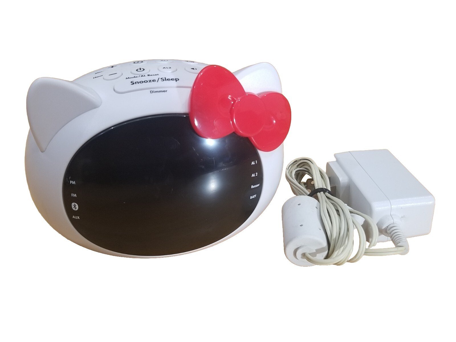 iHome Si-B62 Hello Kitty Dual Alarm Clock with Bluetooth Speaker & Radio TESTED