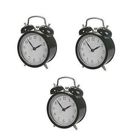 IKEA DEKAD Alarm Clock, Black (Pack of 3, W: 4 X D: 2 ¼ X H: 5 ½)