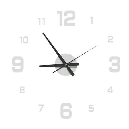JOGZMZ Large DIY Wall Clock Silent Non-Ticking, Frameless Analog Clock Acrylic Modern Style Battery Operated Wall Clock for Living Room, Bedroom Indoor Use
