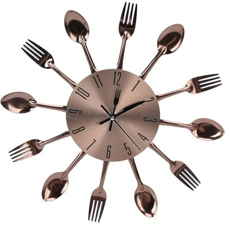 Kitchen Wall Clock Multipurpose Cutlery Kitchen Utensil Clock,Knife Fork Wall Clock For Kitchen Restaurant Home Decor