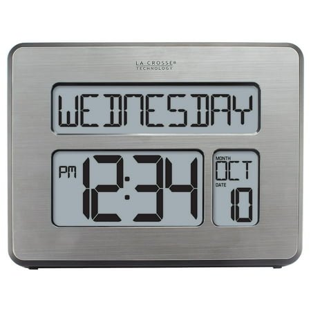 La Crosse Technology Atomic Wall/Table Clock Metal 7.5H x 9.75W x 1D (C86279)