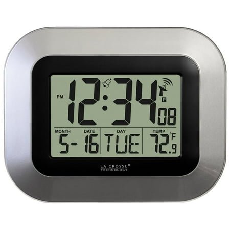 La Crosse Technology Digital Atomic Wall Clock WT-8005U-S
