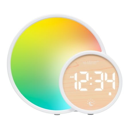 La Crosse Technology L'Eclipse Light Assist Digital Alarm Multi-color Clock, 617-1412