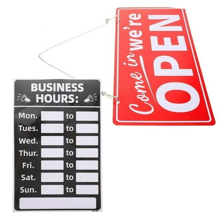 Lindbes Business Signs Open with Hours Will Return Clock for Retail Shop Staff Work
