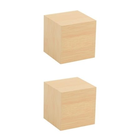 Masteelf 2pcs Creative USB Charging Square Multifunction LED Wood Clock Electronic Mini Alarm Clock without Battery (Light Yellow White Light)