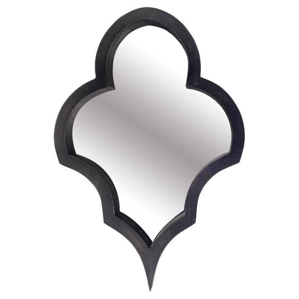 Medium Black 23.3 in. W x 34.3 in. H Contemporary Irregular Metal...