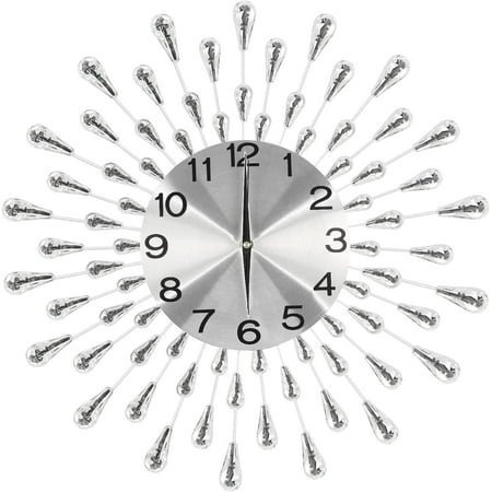 Miumaeov Large Crystal Wall Clock for Living Room Decor Modern Silent Wall Clock Dia 50cm