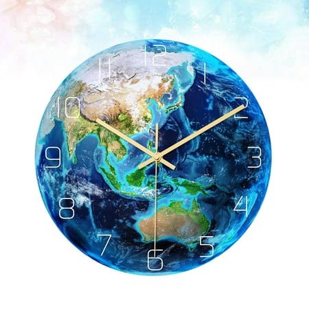 MLINS Glow in the Dark Wall Clock with Asian Shape Design for Home Decor Multi Color Acrylic 11 81 Inches