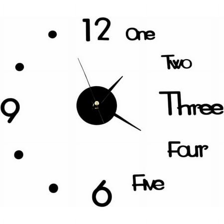 Modern Wall Clocks with 3D Effect, DIY Stainless Steel Acrylic Silent Non Ticking Battery Operated Timepiece for Customizable Home Decoration