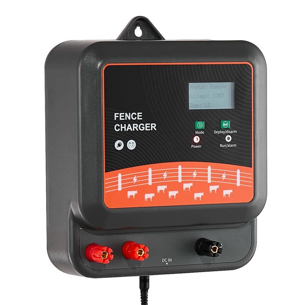 Multi-Powered Electric Fence Charger, 2J/3J/5J, AC DC Energizer with LED, 6.2 Miles,...