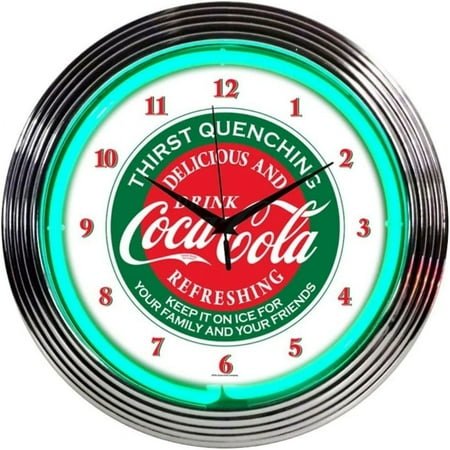 Neonetics Drinks Coca Cola Evergreen Wall Clock, 15