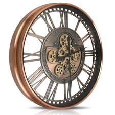 Real Moving Gears Wall Clock Large Modern Metal Clocks for Living Room Decor