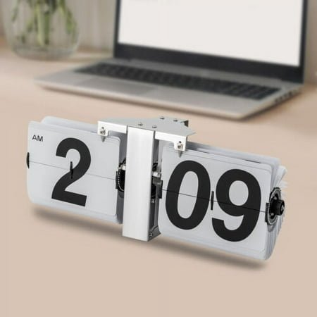 Retro Style Flip Clock Battery Powered Digital Display for Home & Office Decor