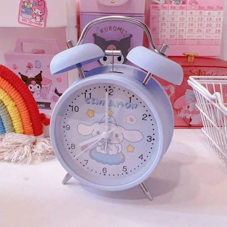 Sanrios Hello Kitty Pompompurin Kuromi Cinnamorll My Melody Little Twin Stars Alarm Clock Kawaii Cartoon Anime Desktop Bedroom
