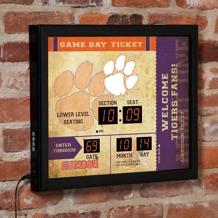 Scoreboard Wall Clock, Clemson