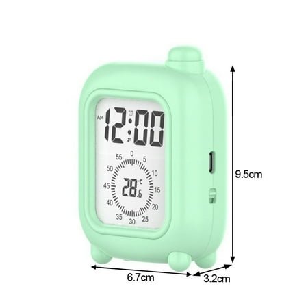 sentaili Versatile Mini Leather Box Timer Small Alarm Clock With Temperature Display!