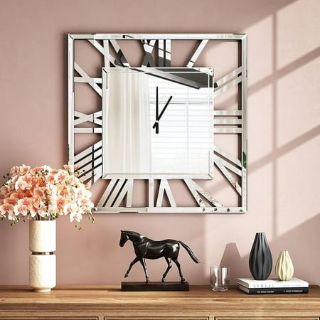 SHYFOY Jeni Square Glass Large Wall Clock