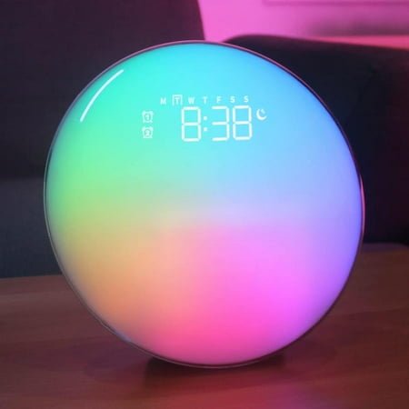 Smart Sunrise Alarm Clock with White Noise - App & Voice Controlled Wake-Up Light, Sleep Sound Machine & Night Light - Works with /Google - Perfect Gift