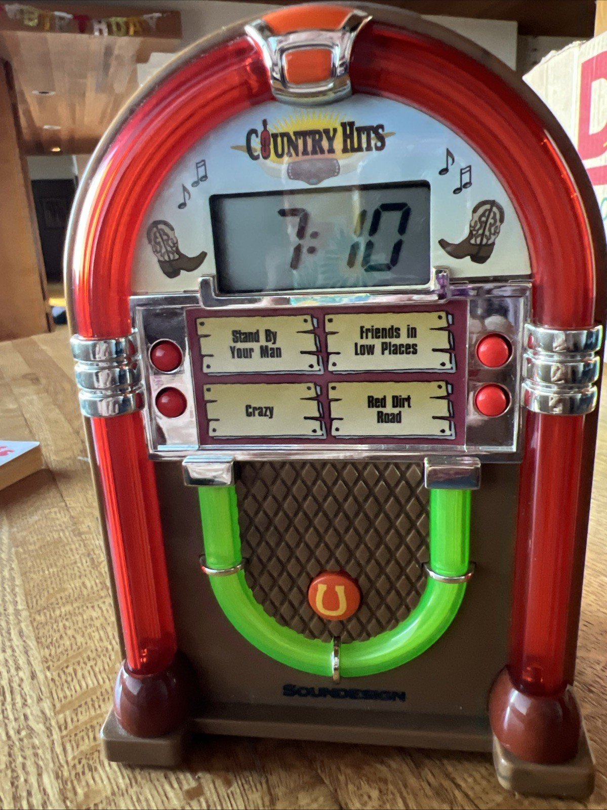 Soundesign 3161C Country Hits Working Jukebox Alarm Clock