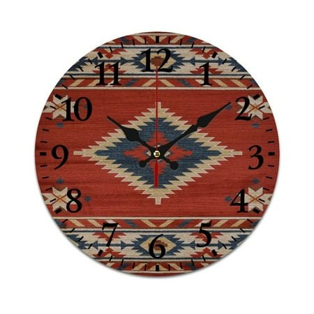 Southwestern Geometric Wall Clock Modern Design Clocks Wall Hanging Home Office School Clocks Round PVC Wall Clocks
