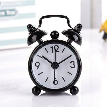 Splihome Analog Clocks Classic Double Bell Alarm Clock Movement Bedside Night 4Cm 5