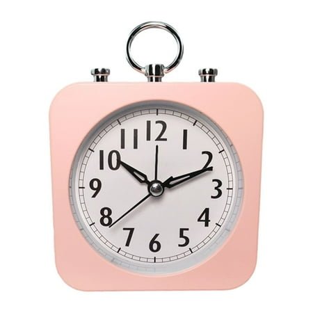 Summer Savings! Outoloxit Fashion Creatives Candy Lazy Silent Small Alarm Clock Desktop Wind Sweeping Second Clock, Pink