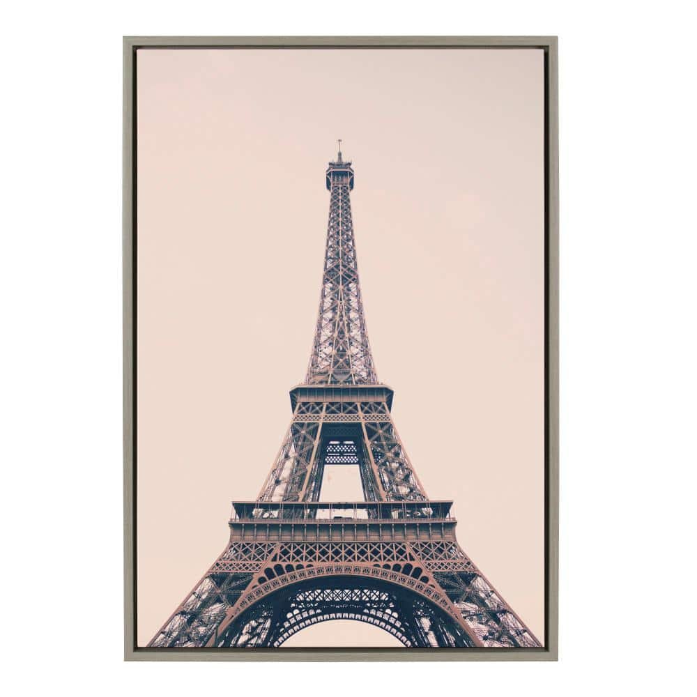 Sylvie Rose Smoke Tower 1-Piece Gray Framed Canvas Art Print, 33.00 in....