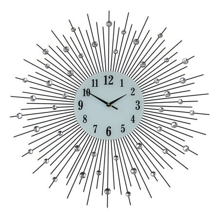 Three Star Import & Export YC770 27 in. Round Wall Clock, Black Spokes