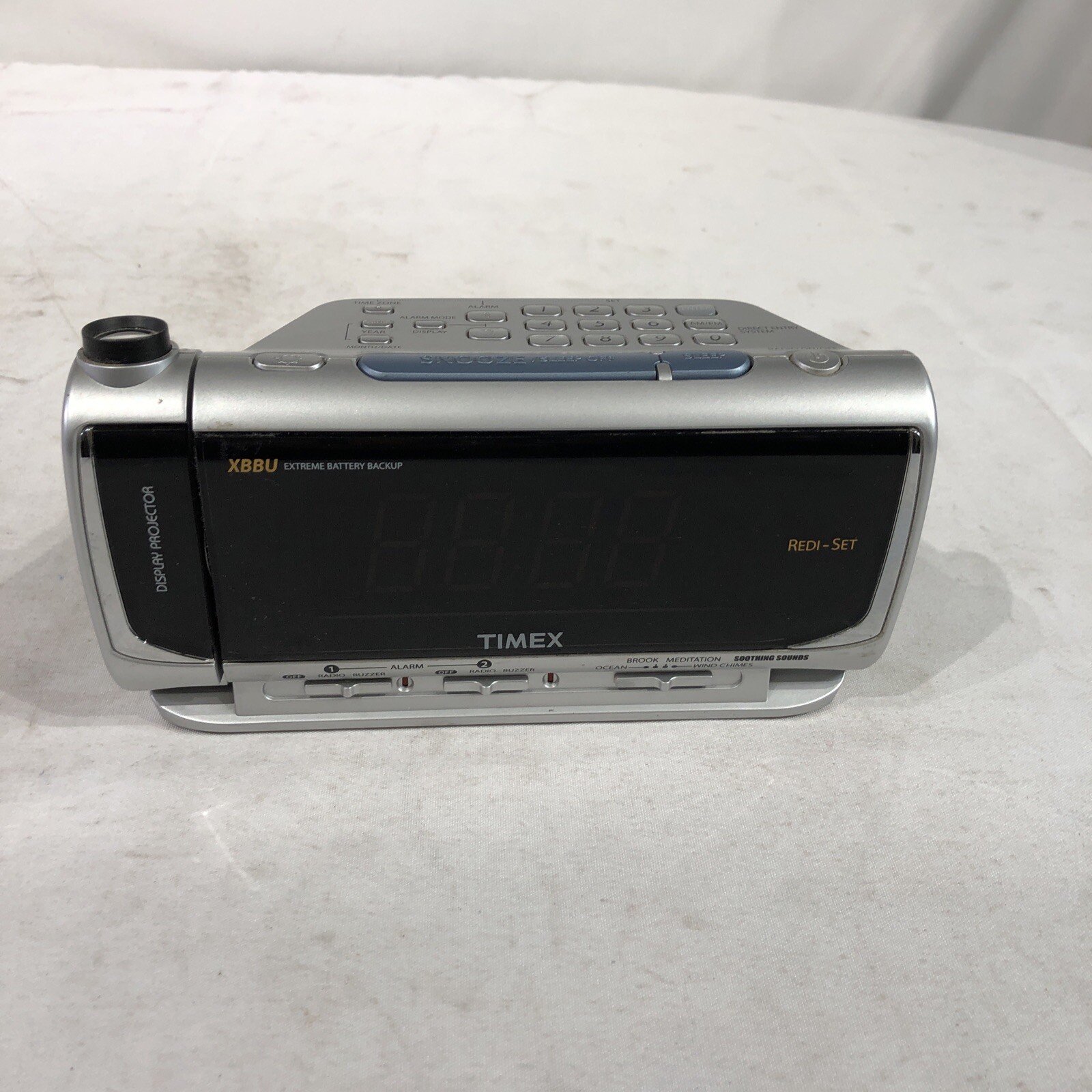 Timex AM/FM Dual Alarm Clock Radio T736 Display Projector Redi-Set- Tested