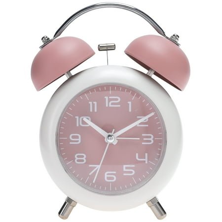 Unique Bargains Old Fashioned Circle Loud Alarm Clock Pink