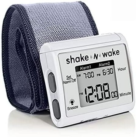 Vibrating Alarm Clock - Shake N Wake - Silent Alarm Wristband Watch - with Dual Alarms