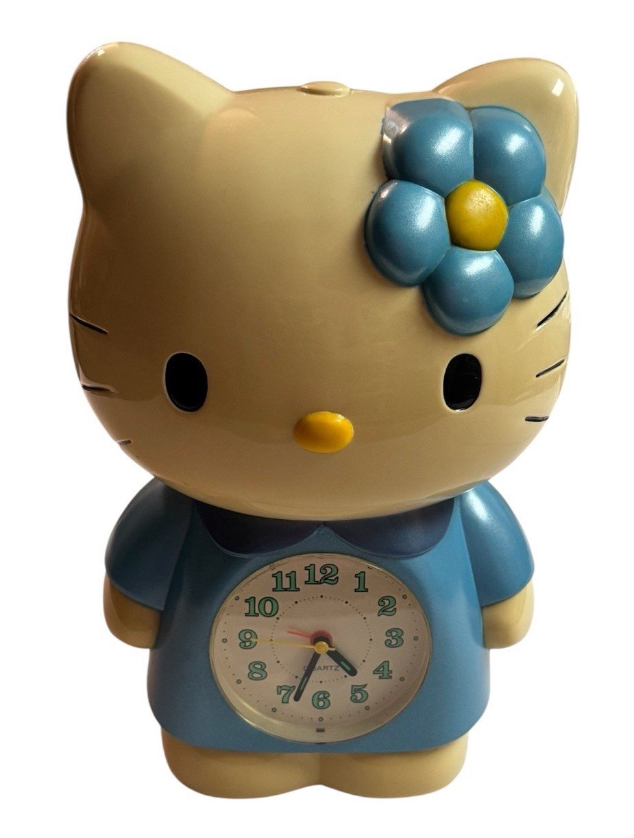 Vintage Big Hello Kitty Alarm Clock 12” RARE Read DESCRIPTION