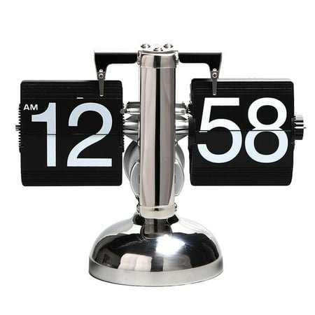 Vintage Flip Page Clock Automatic Page Turning Quartz Time Clocks Office Decor