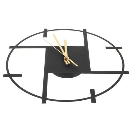 Worgeous 1Set Metal Silent Wall Clock For Home 11.8X11.8X0.79In