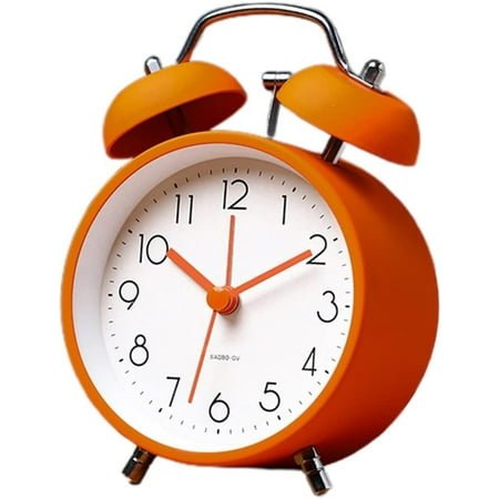 YANGHJ Loud Alarm for Deep Sleepers 4'' Retro Twin Bell Alarm Clock with Backlight for Bedroom and Home Decoration, Children Gift