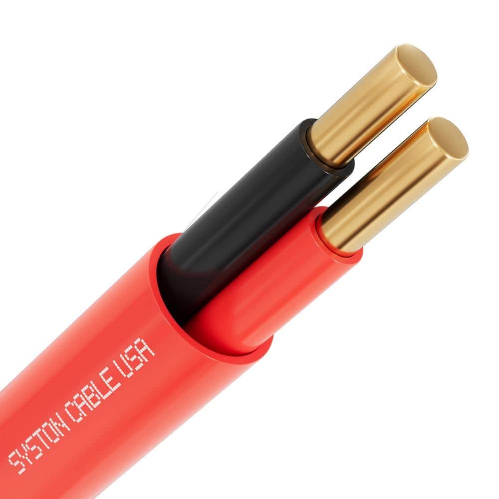 1000 ft. 18 / 2 Red FPLR Copper Fire Alarm Wire for...