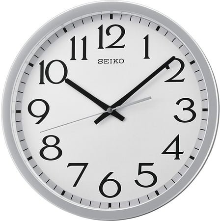 **12 inch easy read numerals wall clock with quiet sweep second hand
