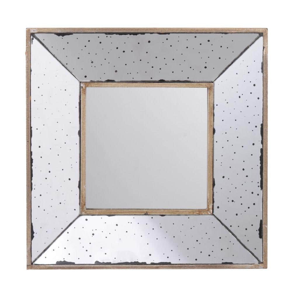 12 in. W x 12 in. H Wooden Frame White and Brown...