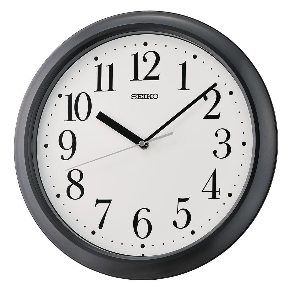 13 in. Yori Black Office Wall Clock