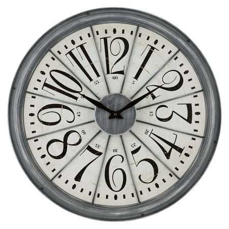 20-Inch Gray Alice Quartz Wall Clock - 404-3950