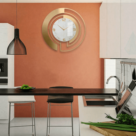 24 Metal Creative Silen Wall Clock,Unique Design For Housewarming,Mother's Day,Father's Day,Birthdays,Anniversaries,Graduation Season,Halloween,Christmas Gifts,For Corridor,Porch,Living Room,Kitchen