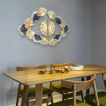 29.5'' Luxury Large 3D Wall Clock Metal Watch Living Room Home Decor Gift Luxury Large Wall Clock 3D Metal Living Room Clock Home Decor Battery Operated Battery Operated Metal Wall Clock Large Clock