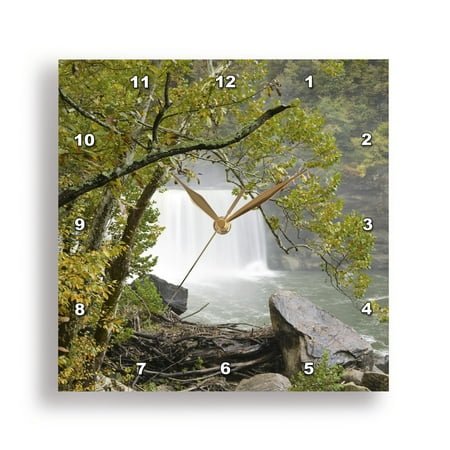 3dRose, Kentucky, Daniel Boone NF, Cumberland waterfalls - US18 WBI0086 - Walter Bibikow, 15x15 Wall Clock