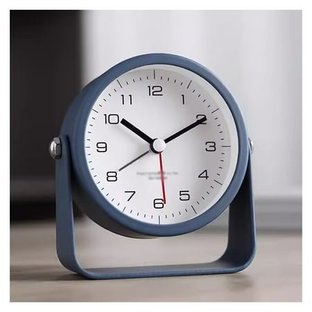 3 Inches Alarm Clock, Non-Ticking Silent, Battery Operated, Small Retro Simple Design Clock for Table, Bedside,Desk,Travel