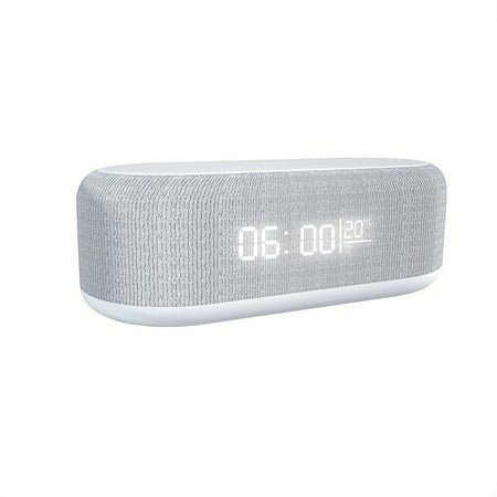 4in 1 Multifunctional Fast Wireless Charger Pad Stand Night Light Temperature Display Desktop Alarm Clock for iPhone 16 15 14 13 12 for Samsung Galaxy S25 S24 Mobile Phone Charger Block