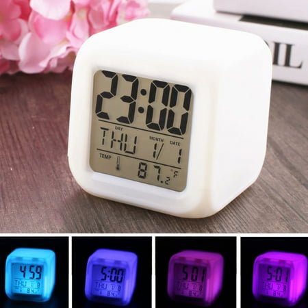 Alarm Clock for Bedroom, InsCrazy Alarm Clock Cool LED Clock Popular Pattern Night Light Color Clock Birthday Gifts